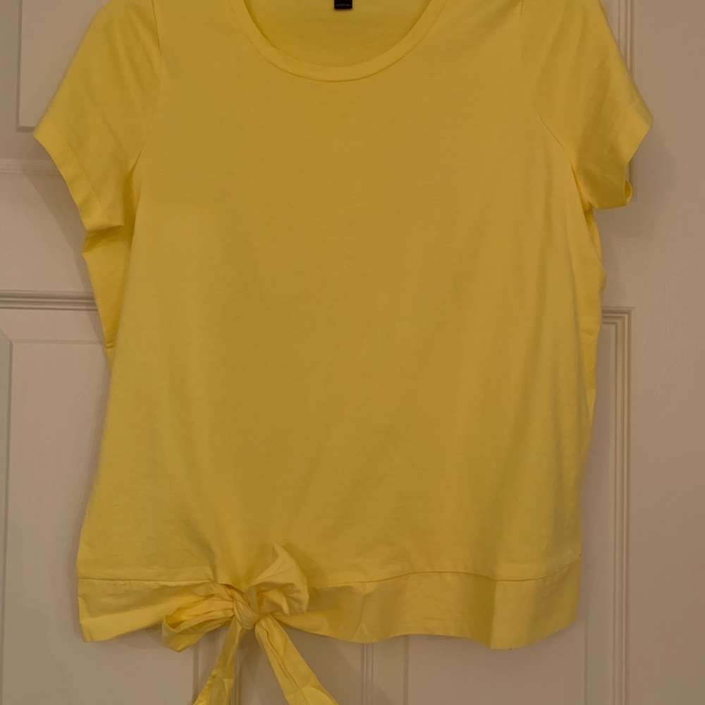 Bright Yellow J Crew Top With bow